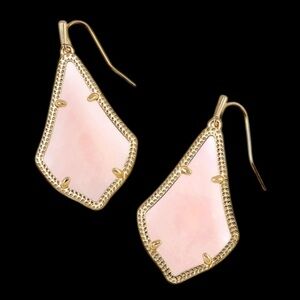 Kendra Scott Alex Gold Drop Earrings in Rose Quartz